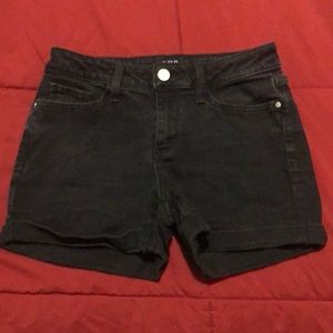 Black Denim Shorts